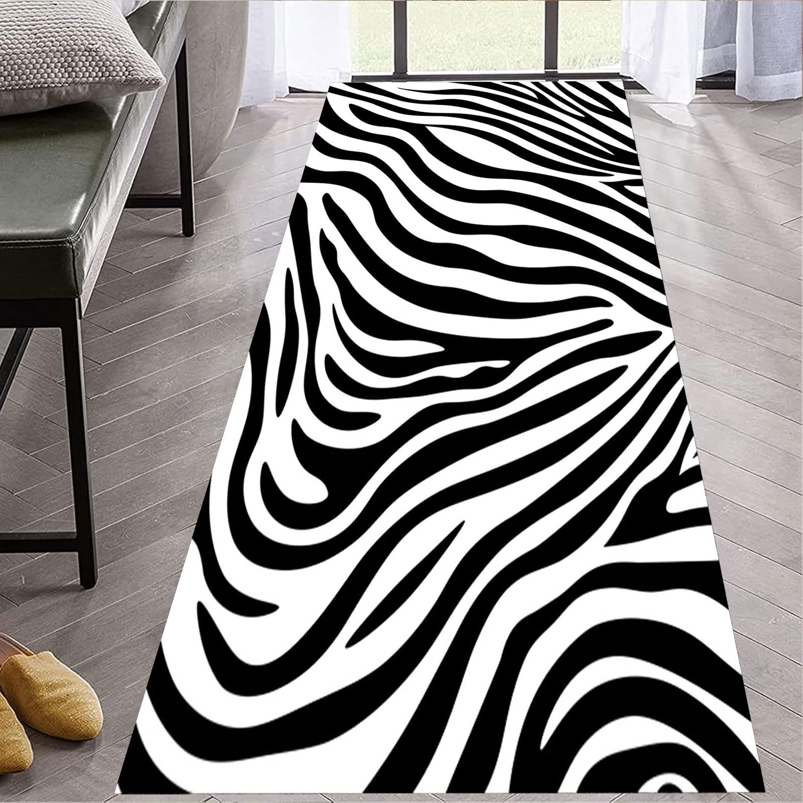 GUOJUN Tappeto Runner Antiscivolo Lavabile 70 x 490 cm Lavabile Antiscivolo Tappeto Passatoia per Corridoio Super Assorbente, Facile da Pulire per Cucina, Corridoio, Soggiorno, E