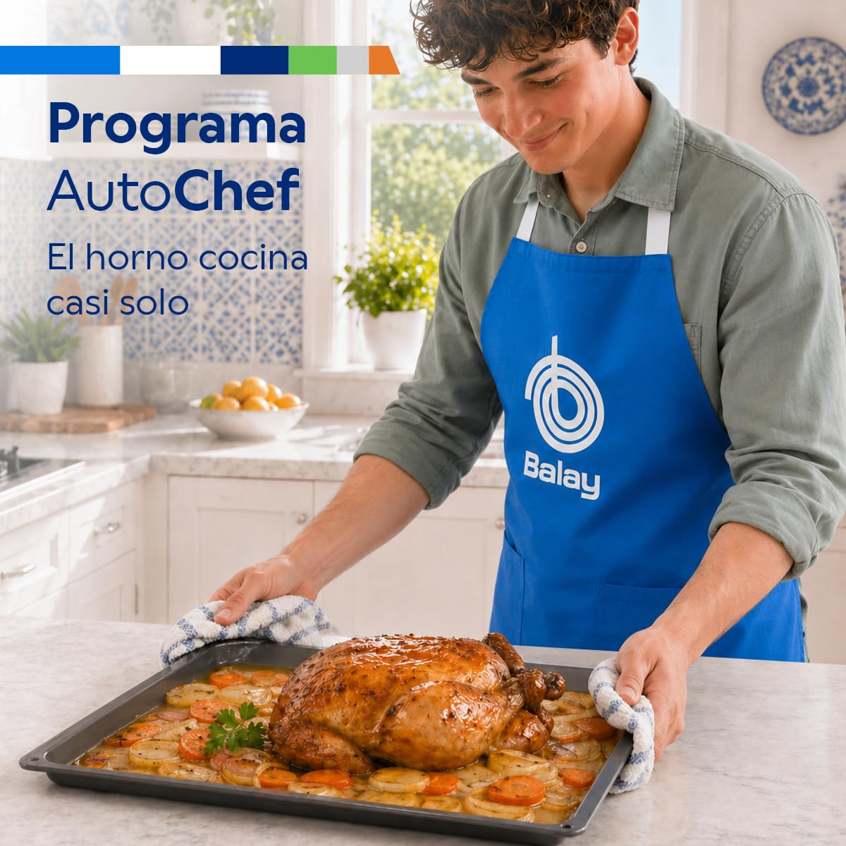 Balay – Horno con Vapor, Pirólisis, Freidora de aire, blanco, 3HD5829B3 | Lo tiene todo: autolimpieza total con Pirólisis y una forma más sana de freír.