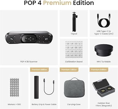 Revopoint POP 4 3D Scanner, AI Segmentation, for 3D Printing, Premium
