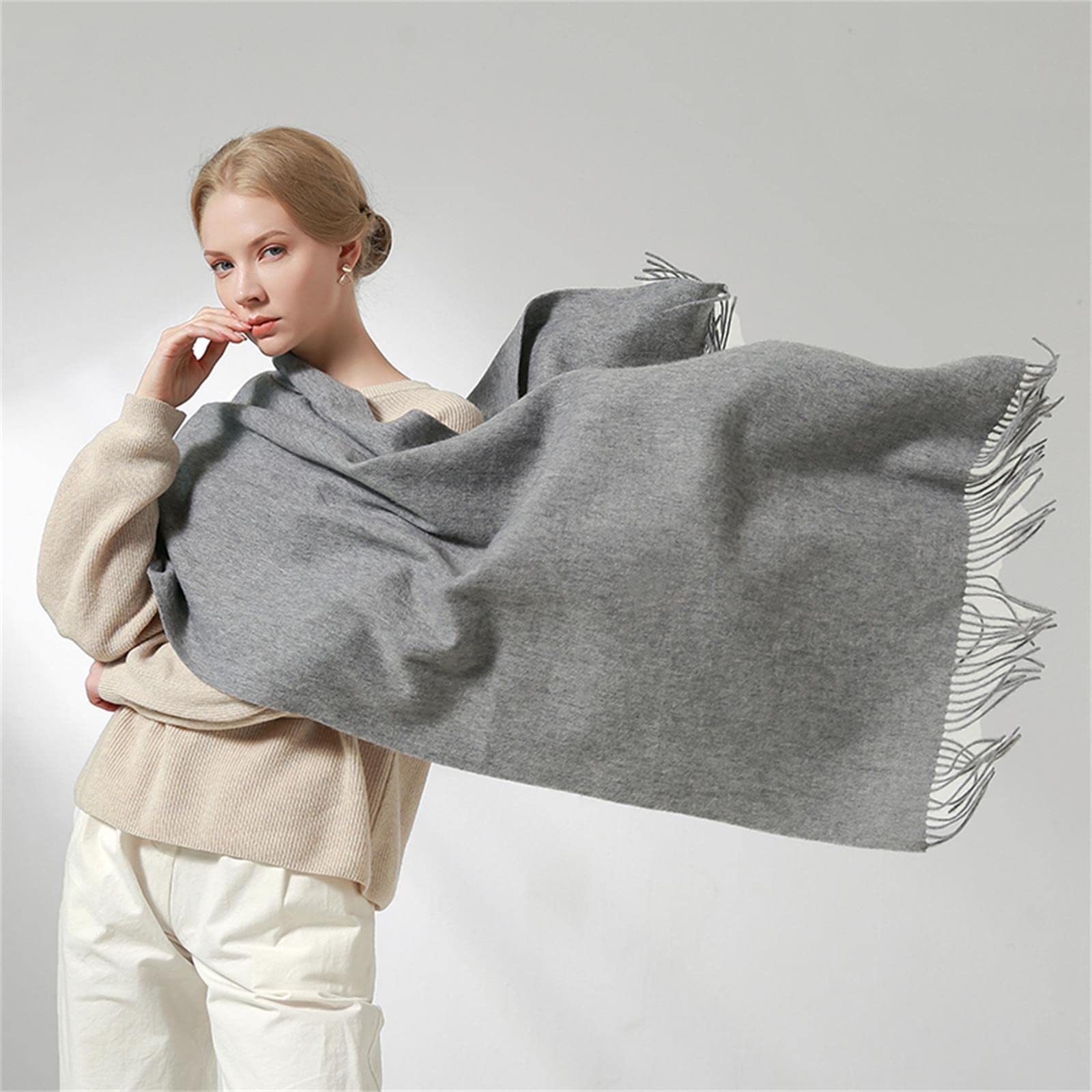 UKKO Sciarpa Sciarpa di Lana Donna Scialli Caldi Scialli Invernali Sciarpe in Lana Cashmere