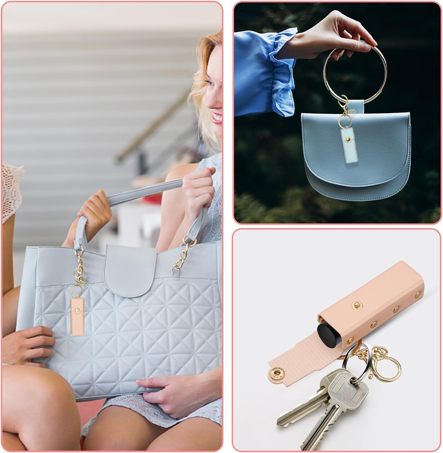 Lot De 3 Mini Sacs à Dos Mignons En Cuir PU - Trousse à Maquillage Avec Porte-Clés Pour Femmes, Rouge à Lèvres, Clés Et AirPods