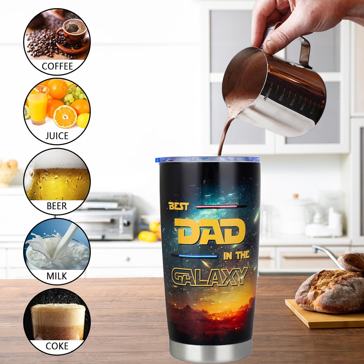 Gifts for Dad from Daughter Son - Dad Gifts for Birthday Fathers Day Valentines Day Christmas - Father Gift Ideas - Best DAD Gift Ideas 20oz Stainless Steel Tumbler - Image 5