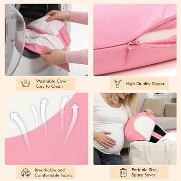 Pregnancy Pillows for Sleeping, Memory Foam Cooling Maternity Wedge Pillow