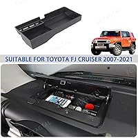 Vista 6 de Bandeja de tablero de consola central, organizador de caja de almacenamiento para salpicadero compatible con Toyota FJ Cruiser 2007-2021, accesorios