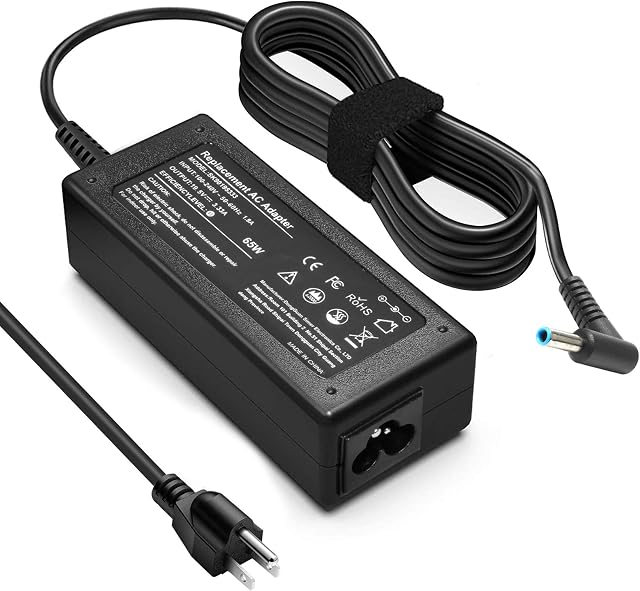65W Charger for HP Elitebook and ProBook Laptops - Compatible with Models 850-G3 840-G3 820-G3 735 745-G3 725-G3 755-G3 840-G4 820-G4 850-G4, 450 430 440 446 455 741727-001 Supply Cord