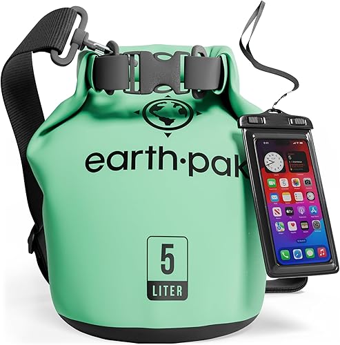 Miniatura 1 de Earth Pak - Bolsa seca impermeable, mochila enrollable mantiene el equipo seco para kayak con funda impermeable para teléfono