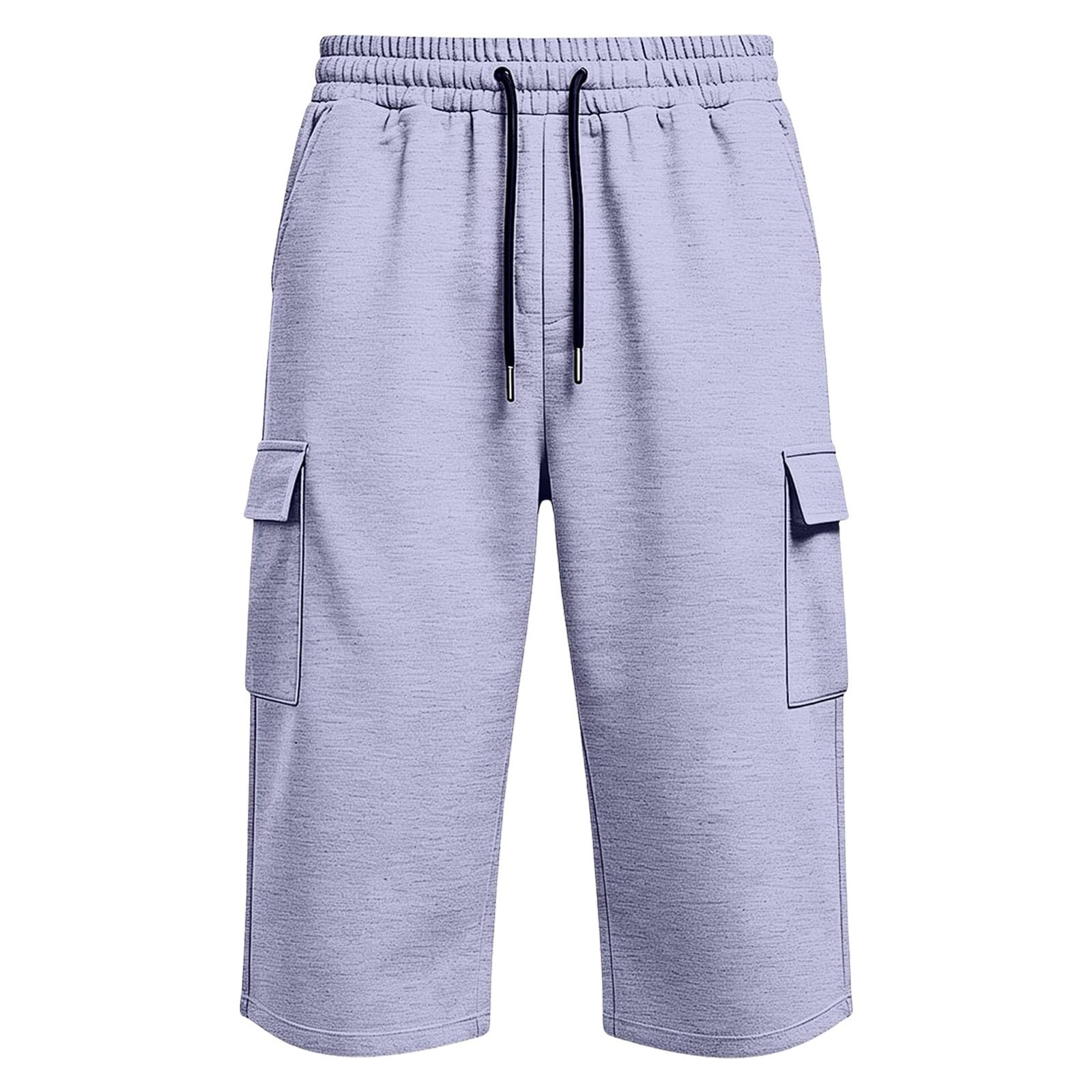 Pantaloni a tre quarti da uomo, in cotone, estivi, sportivi, vestibilità