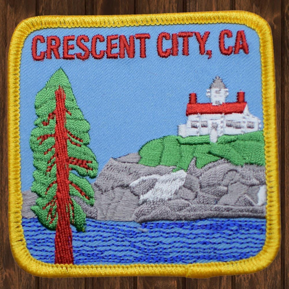 Paddy's Patches Crescent City Lighthouse, California Iron On Patch