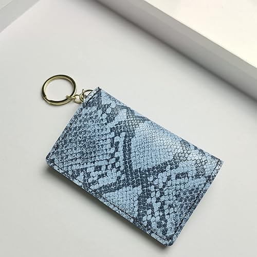 Miniatura 5 de STERCULIA Pastillero para control de nacimiento, llavero con estampado de piel de serpiente (azul)