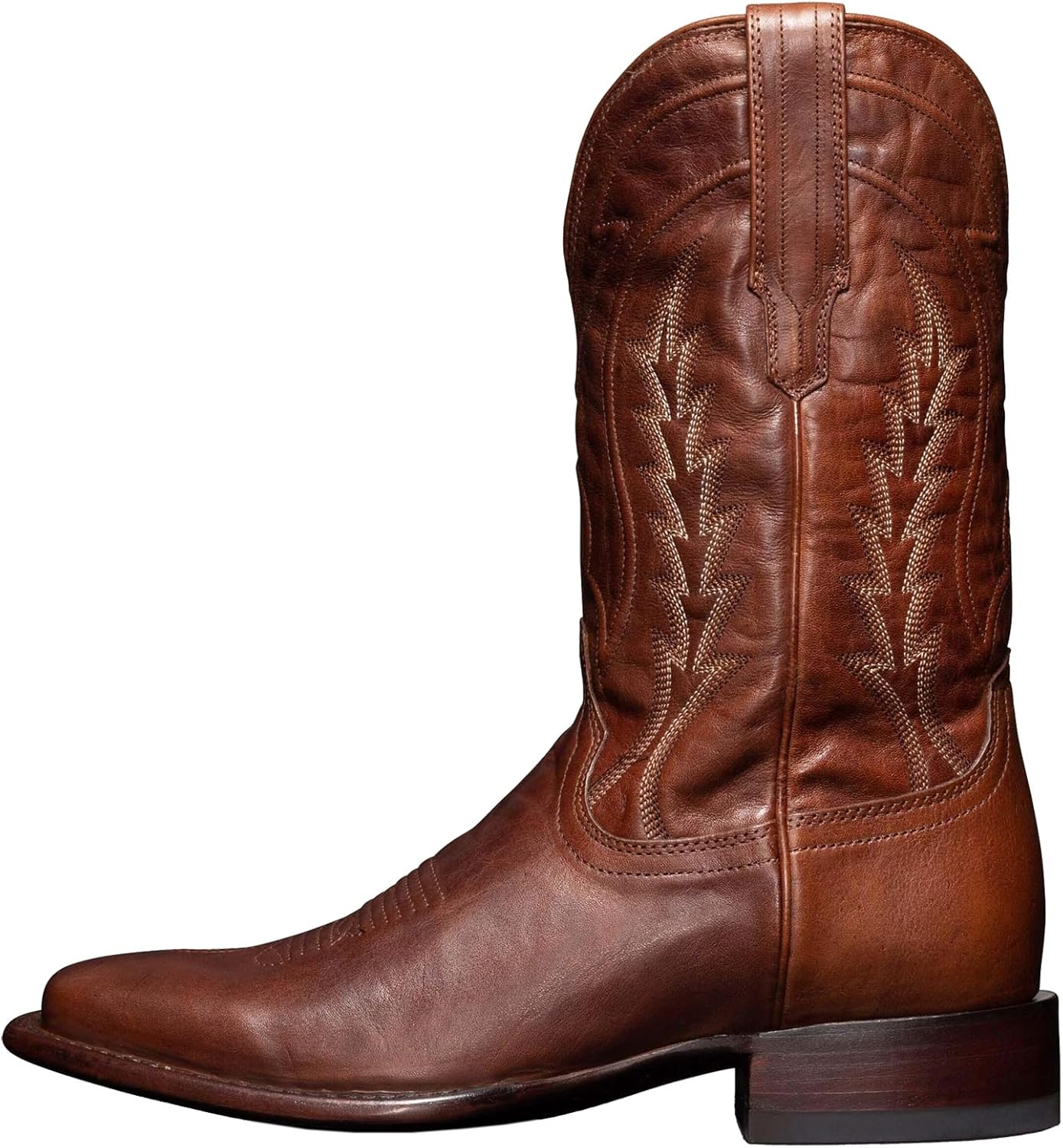 Cowboy Boots for Men, Round Toe Men's Western Boot Classic Fashionable Embroidered Slip-Resistant Country Shoes for Spring Fall