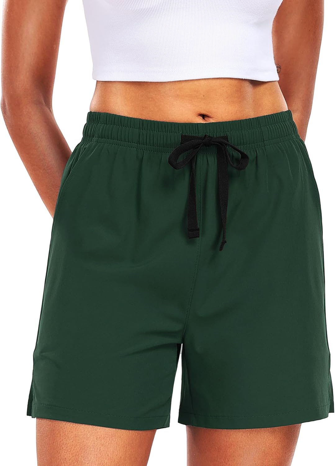 Women's 5" Athletic Shorts Quick Dry Workout Lightweight Running Shorts with Pockets - Image 4