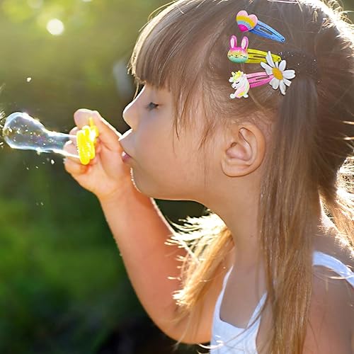 Miniatura 6 de PinkSheep Pinzas para el pelo de mariposa de unicornio para niñas, 8 pares16 paquetes de accesorios para el cabello de niña pequeña, horquillas de