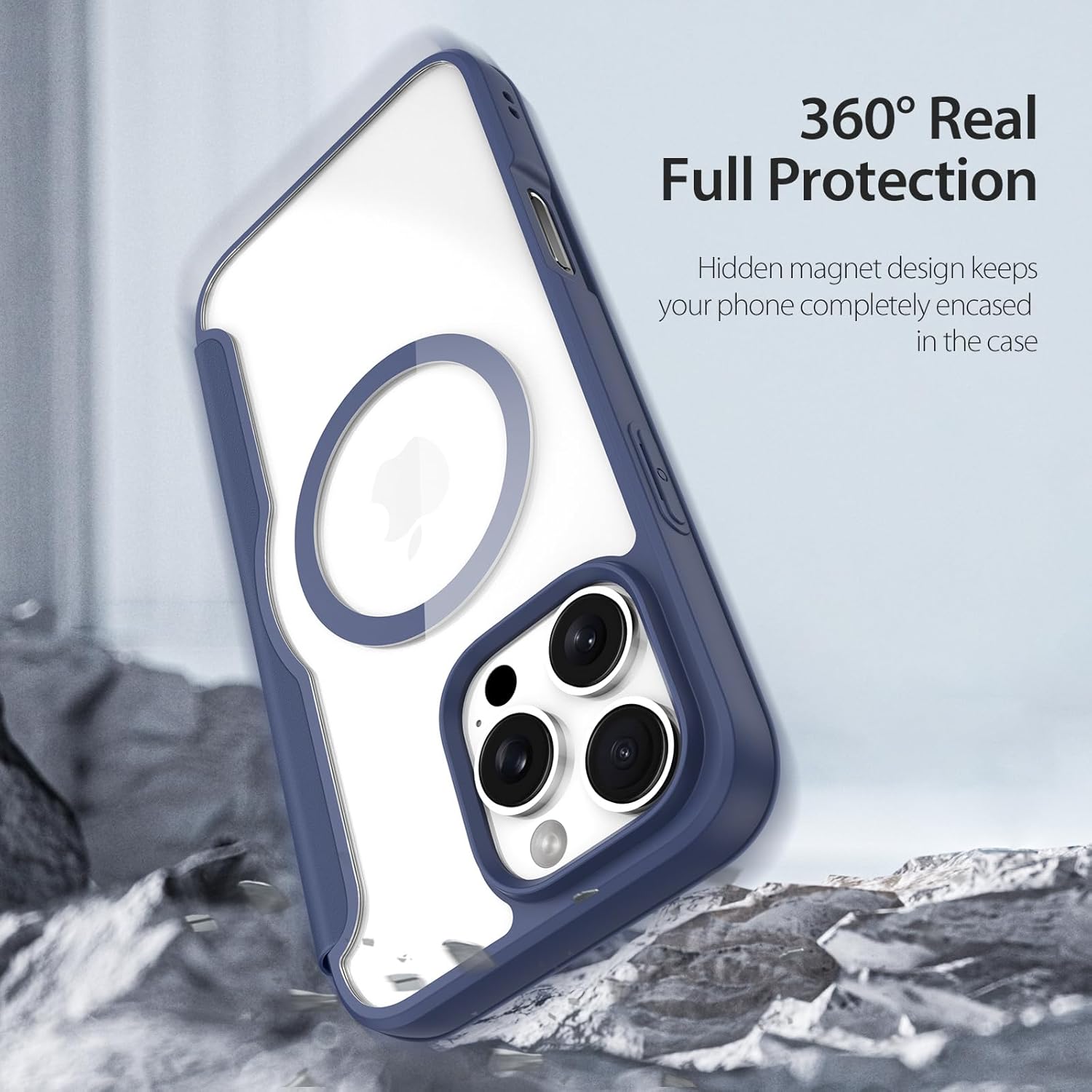 Flip Folio Wallet case That Compatible with iPhone 16 Pro max, Leather case with Card Holder,Built-in RFID Blocking Card Slots (Blue, Fro16 Pro Max 6.9")