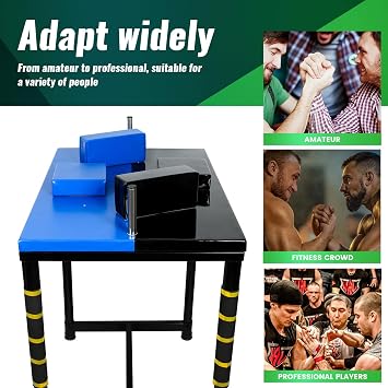 INNOLIFE Standard Arm Wrestling Battle Table, Professional Wrist Strength Training Support Plate Blue