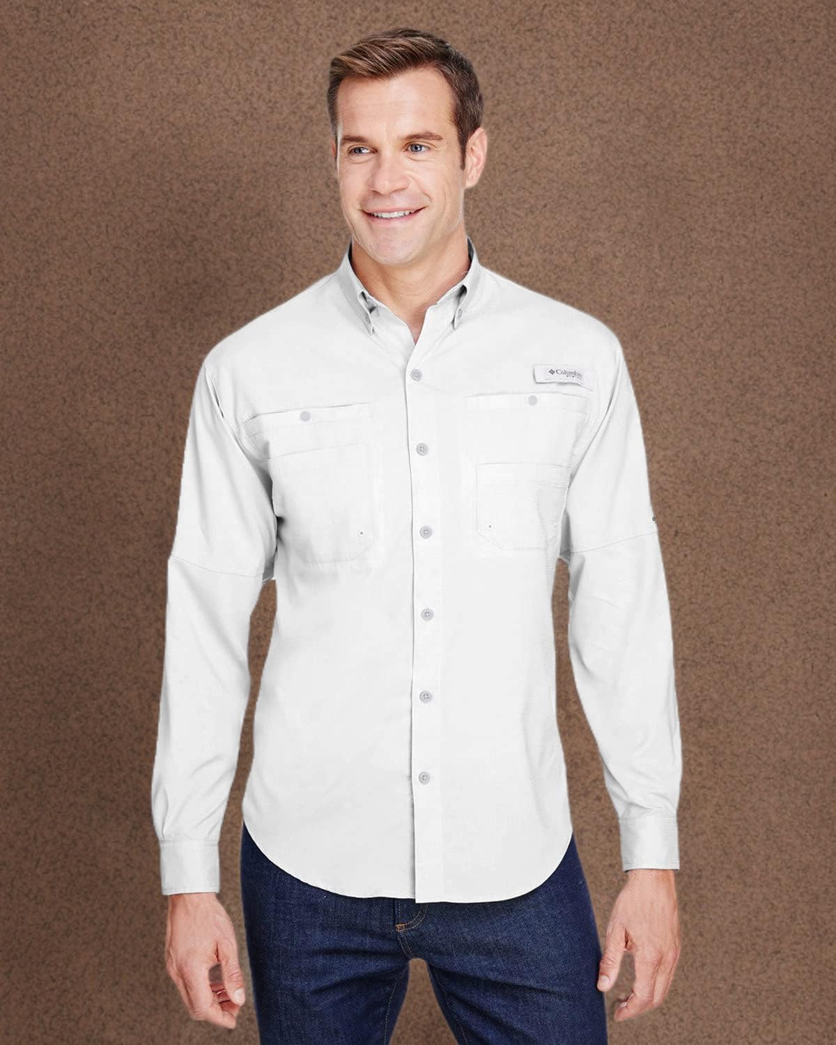 Columbia Mens Attribute Not Applicable For Product Button-down-shirts, White, Medium US