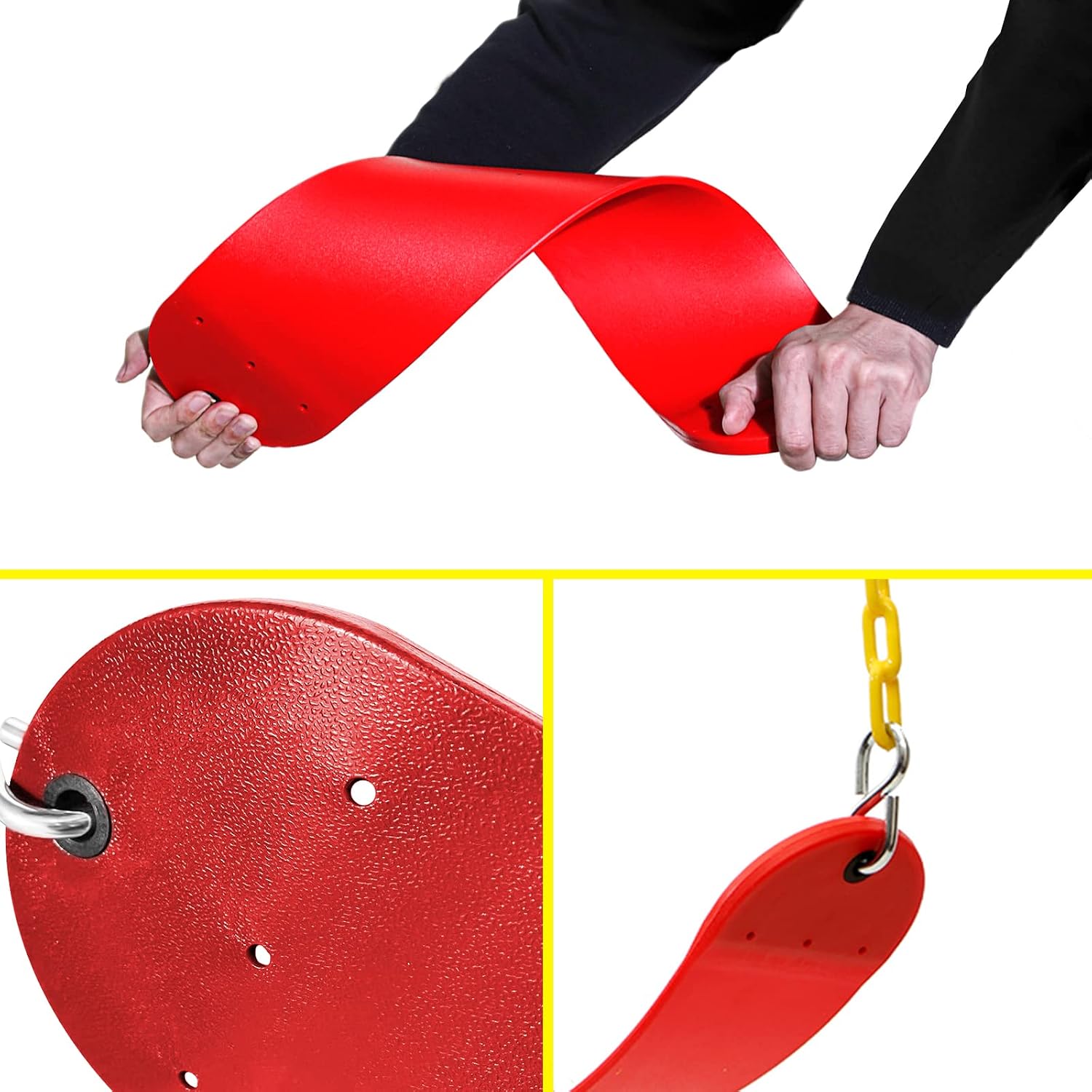 2-Pack Heavy Duty Swing Seat with 66" Chains, Easy-Install Swing Set image 2