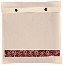 1 Pcs Cotton Saree Covers/Storage Bags with Buttons/Space Saving Bag with Transparent Mesh Window/Cupboard Organizer for Clothes/Saree Organizer for Travel (14 X 16 Inch, Cream)