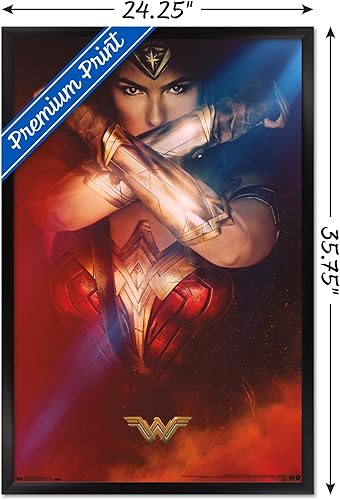 Miniatura 3 de Trends International DC Comics Movie - Wonder Woman - Póster de pared de una hoja de pulseras, 22.375 x 34 pulgadas, versión enmarcada en negro