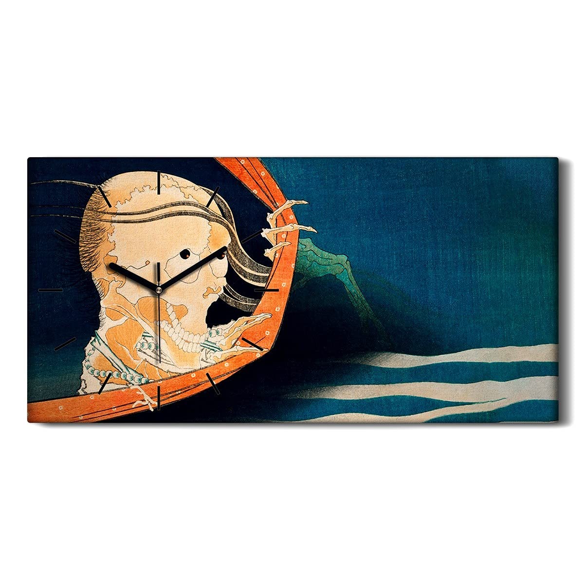 Horloge sur toile Kohada Koheiji 60x30cm décoration murale art moderne de salon