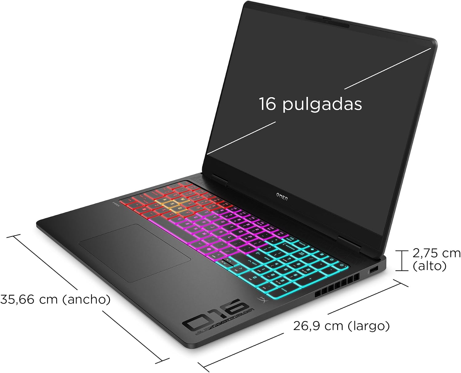 HP OMEN MAX – Ordenador Portátil Gaming de 16″ OLED 240Hz (Ultra 7-255HX, 32GB RAM, 1 TB, NVIDIA GeForce RTX 5070 8GB, FreeDos) Negro – Teclado QWERTY Español 3