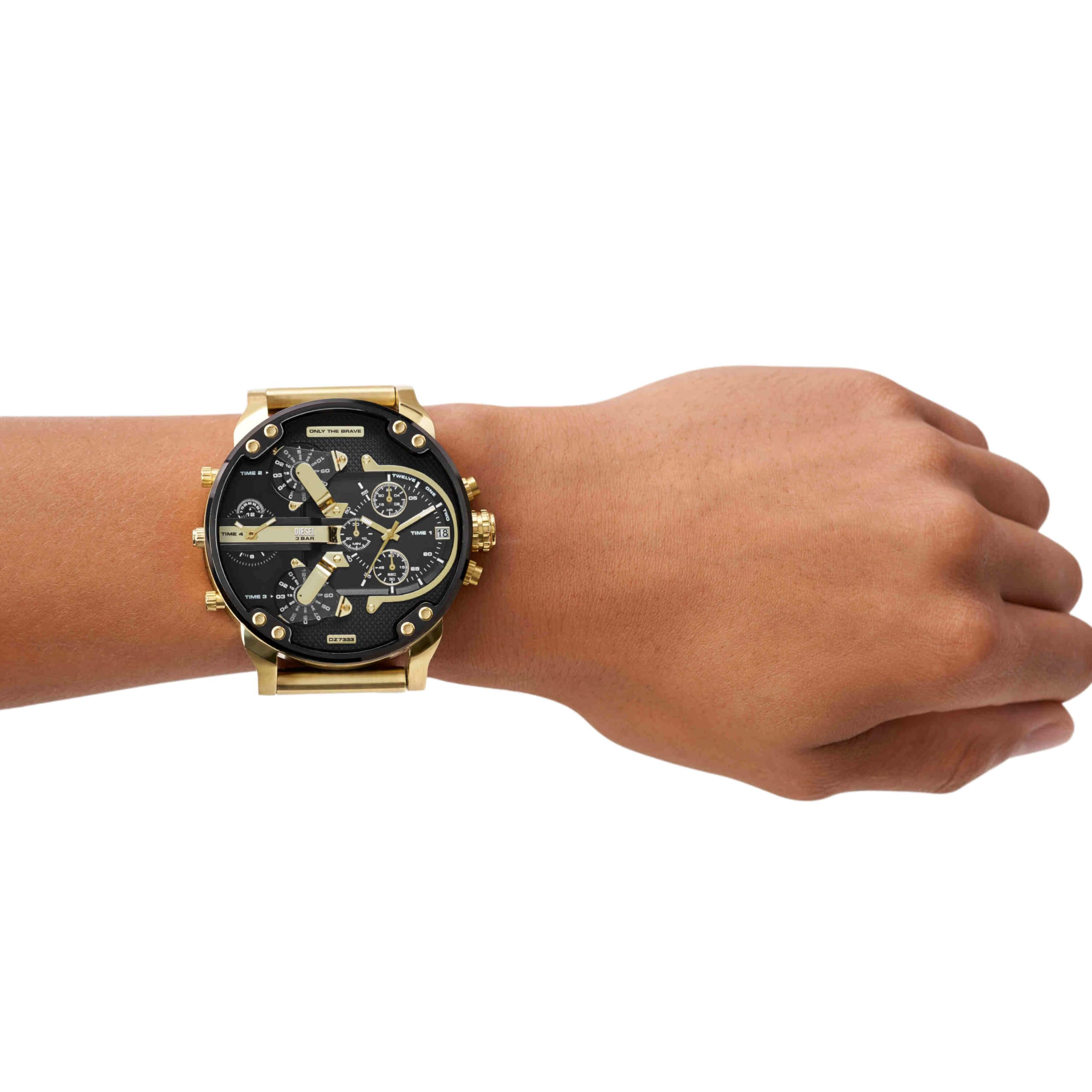 Diesel Mr. Daddy Reloj para Hombre, Movimiento multifunción de Cuarzo con Correa de Acero Inoxidable