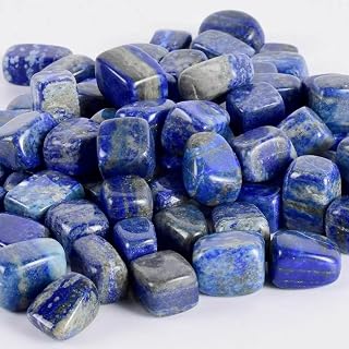 Natural Lapis Lazuli Tumbled Stones - 100g Afghan Mineral Specimens | Blue Gemstone Gravel for Decor & Crafts | Raw Crystal Collection