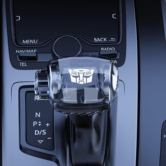 Touch Activated Color changing LED Crystal Automatic Shift Knob with Lock Button For Automatic Gear Shift Knobs with button Shifter head universal