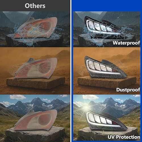 Miniatura 7 de Spec-D Tuning Negro carcasa transparente lente secuencial LED luces traseras para Hyundai Genesis Coupe 2Dr 2010-2016 Conjunto de luces traseras