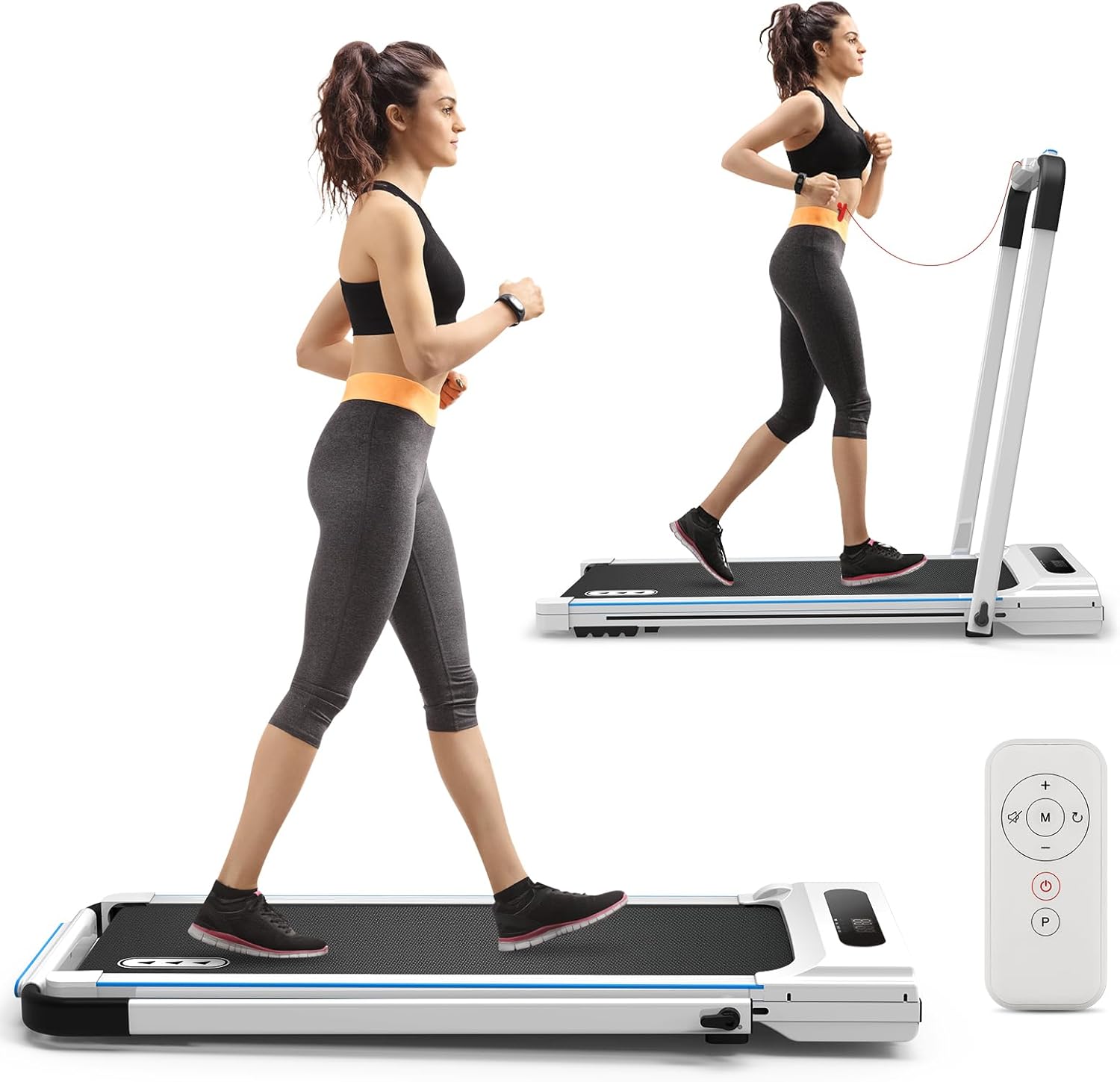 REDLIRO Under Desk Treadmill 2 in 1 Walking Pad, Portable, Folding, Electric, Motorized, Walking and Jogging Machine with Remote Control for Home and Office Workout REDLIRO Under Desk Treadmill 2 in 1 Walking Pad, Portable, Folding, Electric, Motorized, Walking and Jogging Machine with Remote Control for Home and Office Workout