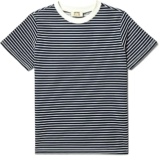 تيشرت كلاسيكي مخطط مصنوع من القطن للأولاد من كوتون (عبوة من قطعة واحدة)