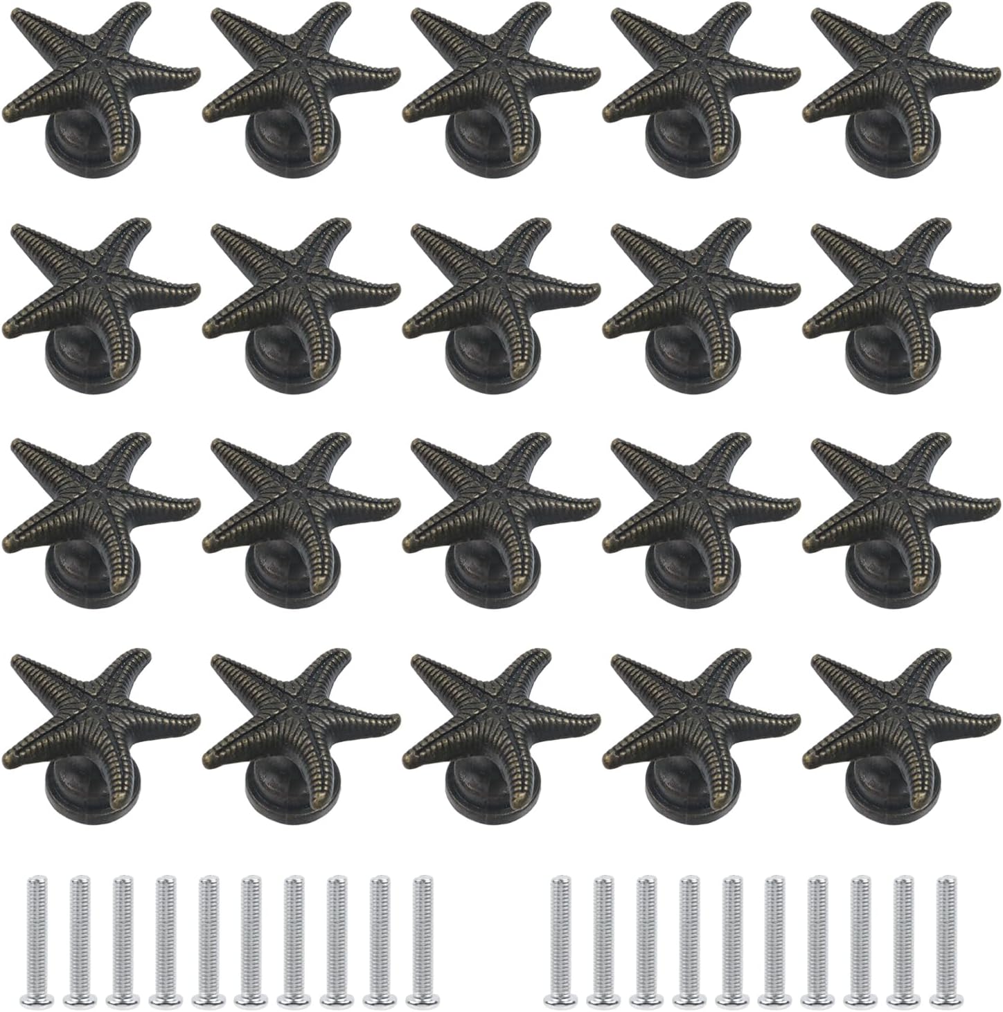 20PCS Cabinet Knobs Drawer Pull Bronze Single Hole Pulls for Kitchen Bathroom Dressers Closets Zinc Alloy Vintage Decorative Elephant Shape