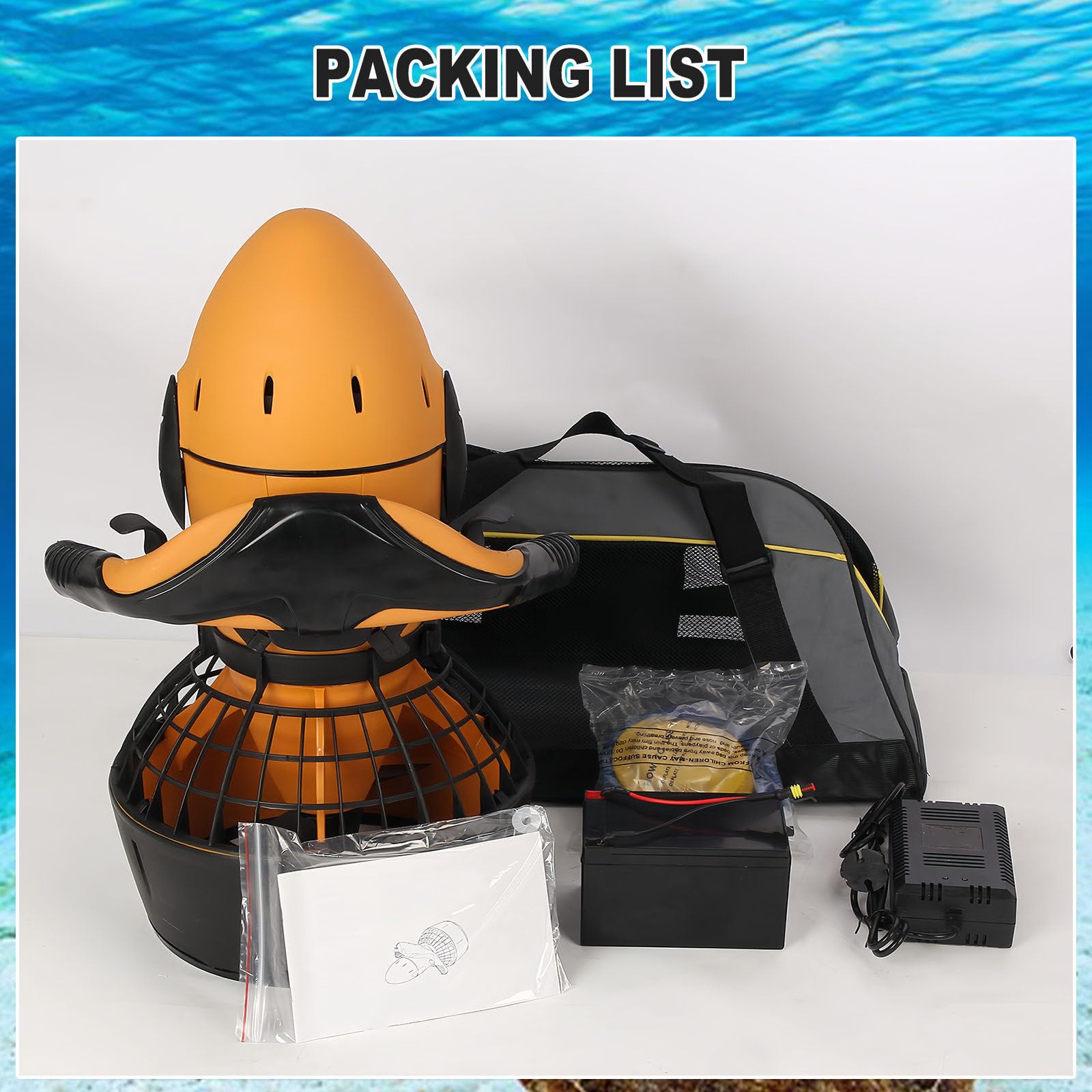 Scooter Submarino Sea Scooter, Propulsor De Natación para Buceo, Doble Velocidad para Piscina, Equipo Deportivo Impermeable para Natación, Buceo, Snorkel Y Aventuras En El Mar. 500W