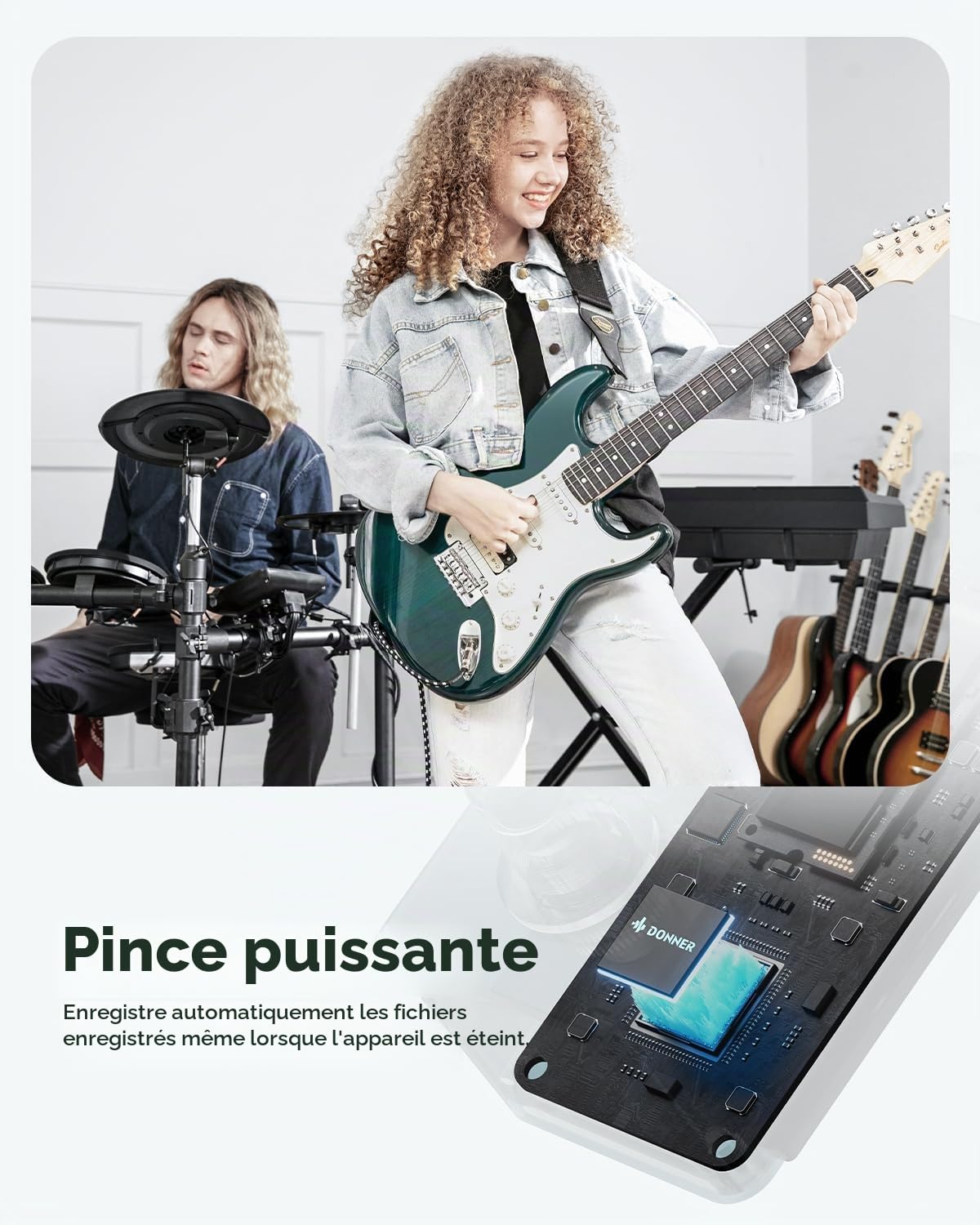 Donner Triple Looper 3 Slots Chacun 30 Minutes Max avec Affichage pour Guitare, Basse