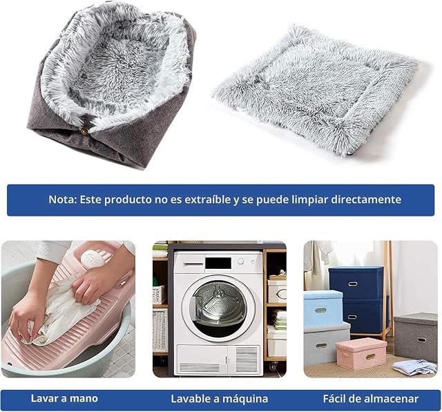 Foto 5 de 7 de Cama para Gatos Cama para Perros Cama Suave para Gatos 2 en 1 Manta para Gatos y Perros 60cm*50cm Adecuada…