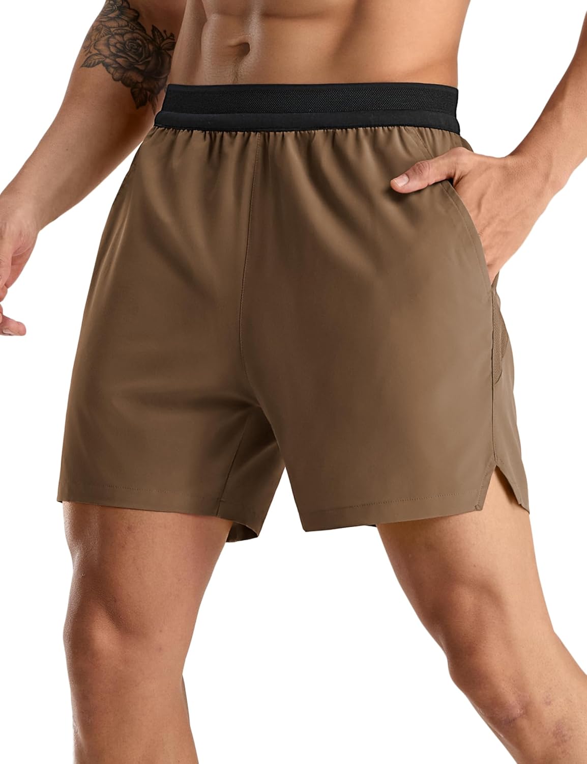 MIER Men's Quick Dry Athletic Running Shorts with Pockets, Extra-Light Workout Gym Sports Active Shorts for Men,5 Inch Inseam