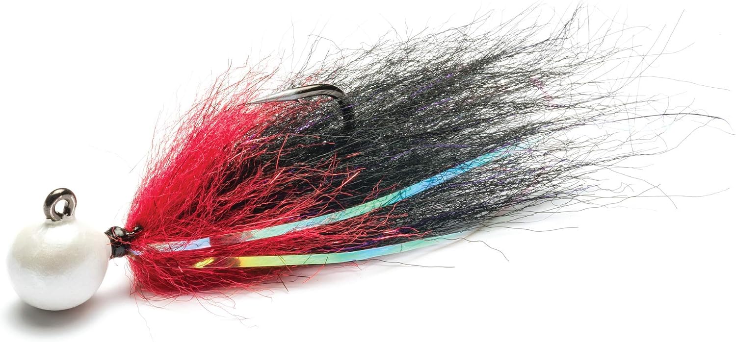 Mustad Addicted Tailout Twitcher Jig 1 oz - Pearl-Anadro Red-Mystic Black