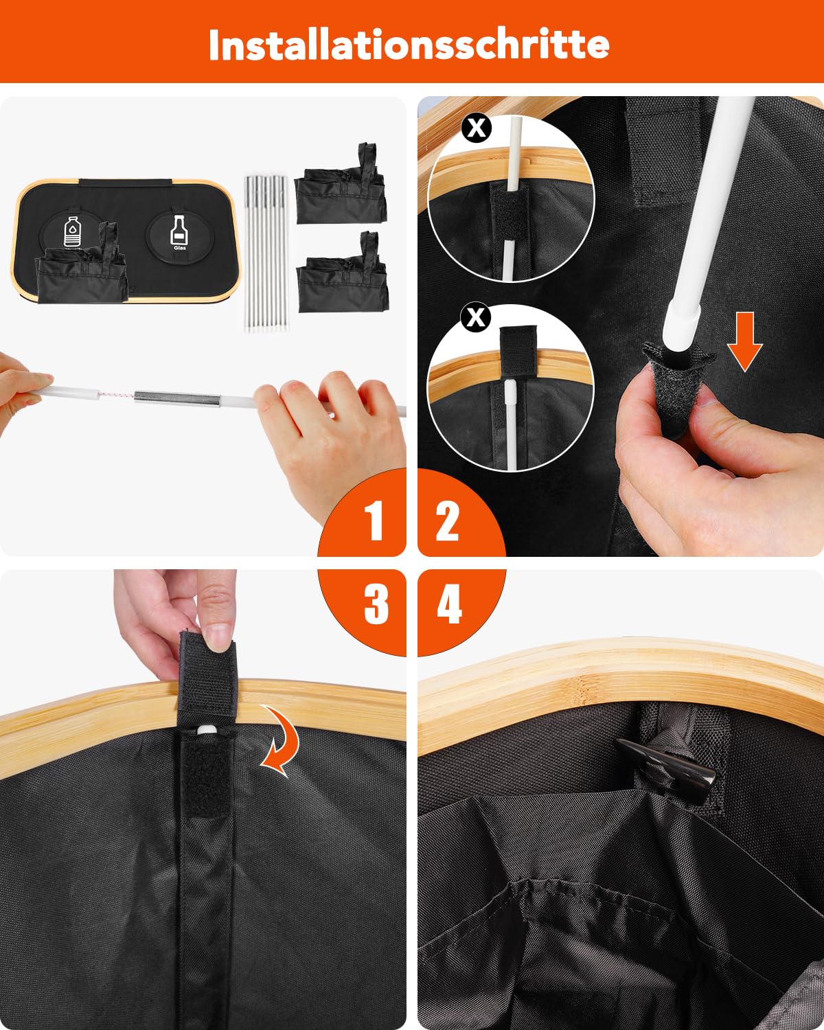 SOUTHGATE 140L Pfandflaschen Sammelbehälter, 2 Fächer, Schwarz
