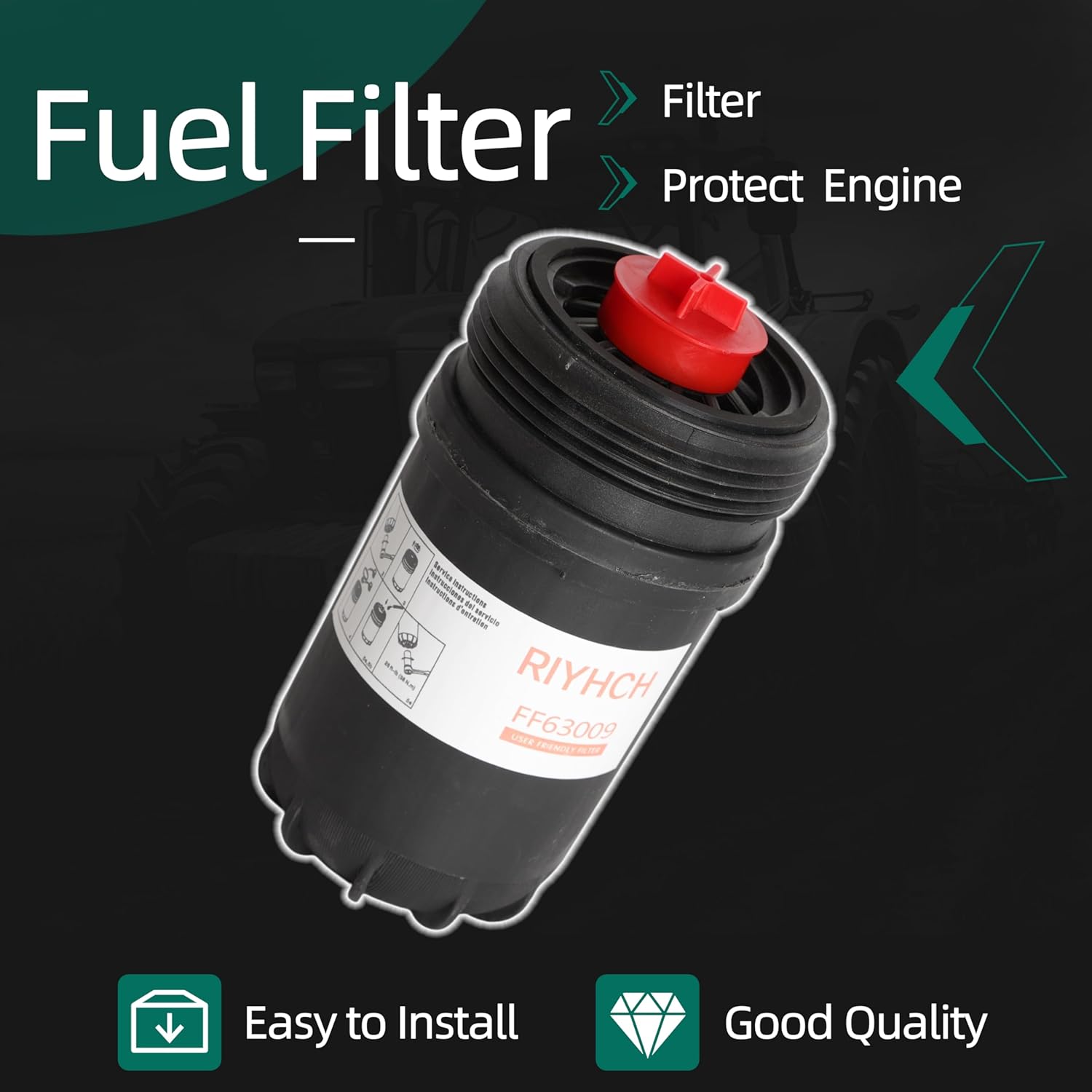 3-Pack FF63009 Fuel Filter – 10 Micron for Cummins 6.7L B/L Series Diesel | Replaces FF63008, BF63000, FF63054NN