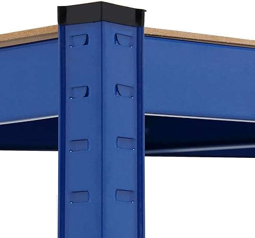 Miniatura 8 de BRIEFNESS Estantería de garaje resistente, estantes ajustables para almacenamiento, 5 niveles 58.3 in x 27.6 in x 11.8 in, banco de trabajo, bahías