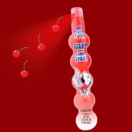 Miniatura 3 de Cherry ICEE - Caramelos en aerosol, dulces líquidos agridulces, golosinas para fiesta de cumpleaños, 3.72 onzas líquidas (paquete de 2) calcomanía