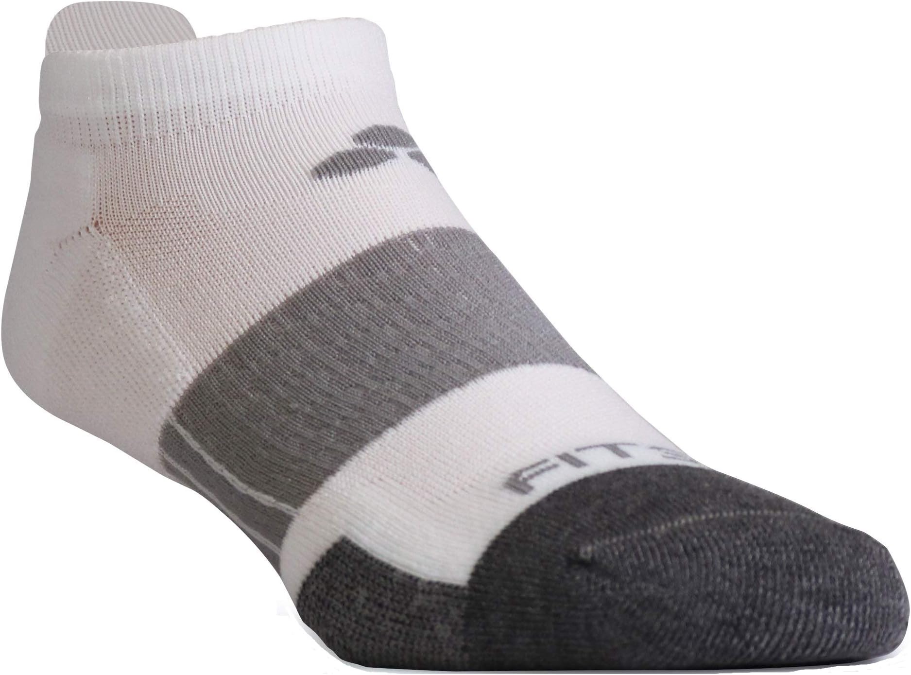 FitsokNP7 Mid-weight Tab Sock (Medium, White/Grey)