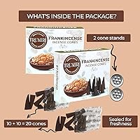 Vista 161 de TRUMIRI Copal Incense Cones - Total 20 Cone Incense - Dual Pack of 10 Insence Cones - Incense Cones Scented - Cone Incense Scents - Insense Cones