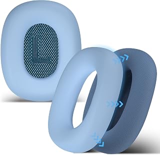 Seltureone Compatible with AirPods Max Ear Pads, Ear Cup Protector, Silicone Headphone Protection Ear Pads, Accessories for AirPods Max Headphones Ear Pads, Blue