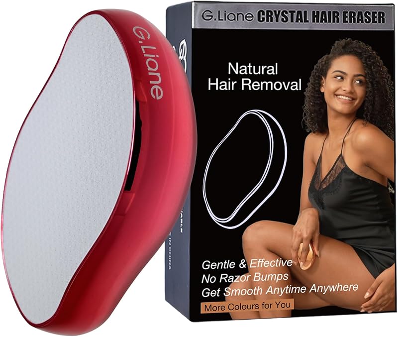 Depilador de cristal G.Liane vermelho, com superfície de vidro nanoestruturado