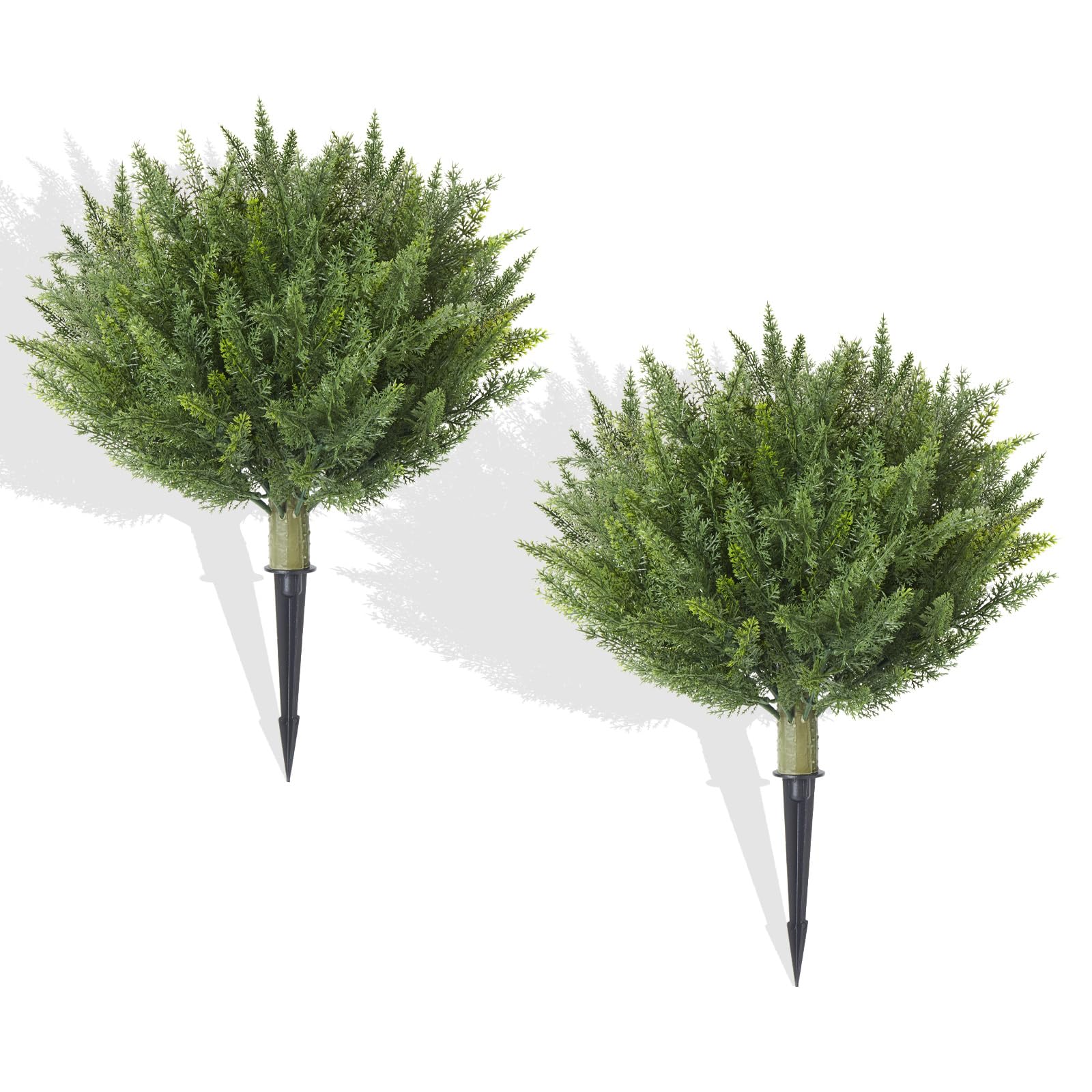 Artificial Cypress Topiary Shrubs Set of 2