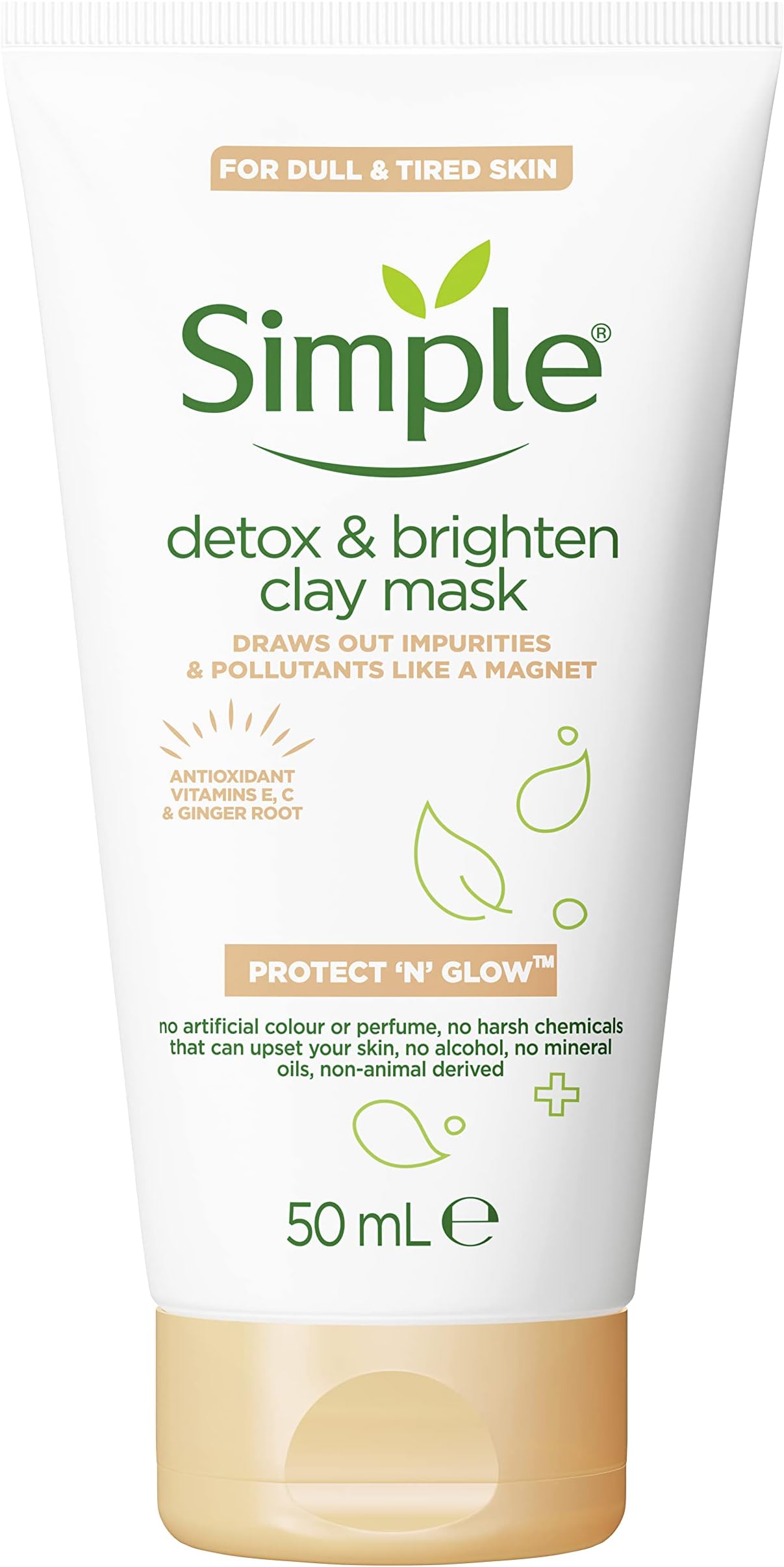 Protect 'N' Glow Detox & Brighten Clay Mask deep-cleansing and skin brightening for glowing skin 50 ml