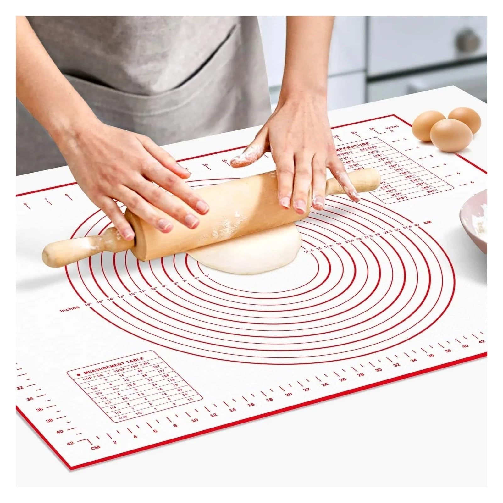 Tappetino da forno in silicone, tappetino for impastare, for stendere la pasta, crêpes cucina(80x60cm)