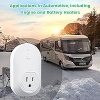 Vista 7 de Toma de corriente controlada termostáticamente, termostato de protección contra congelación enchufable para aplicaciones automotrices, se enciende