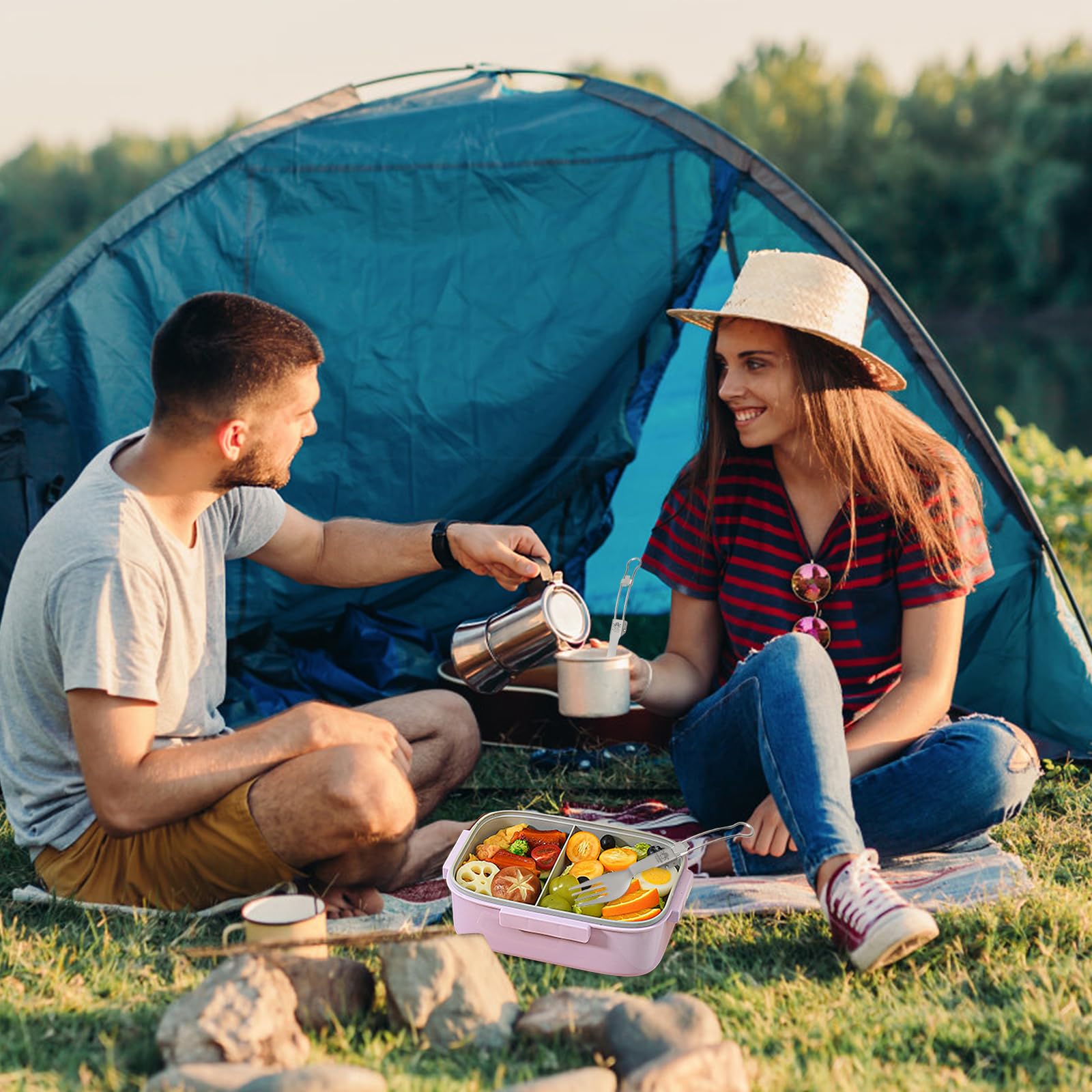 Set 2 Posate Titanio Per Campeggio - Spork Cucchiaio Forchetta 2in1 Ultra Leggero - Foto 9