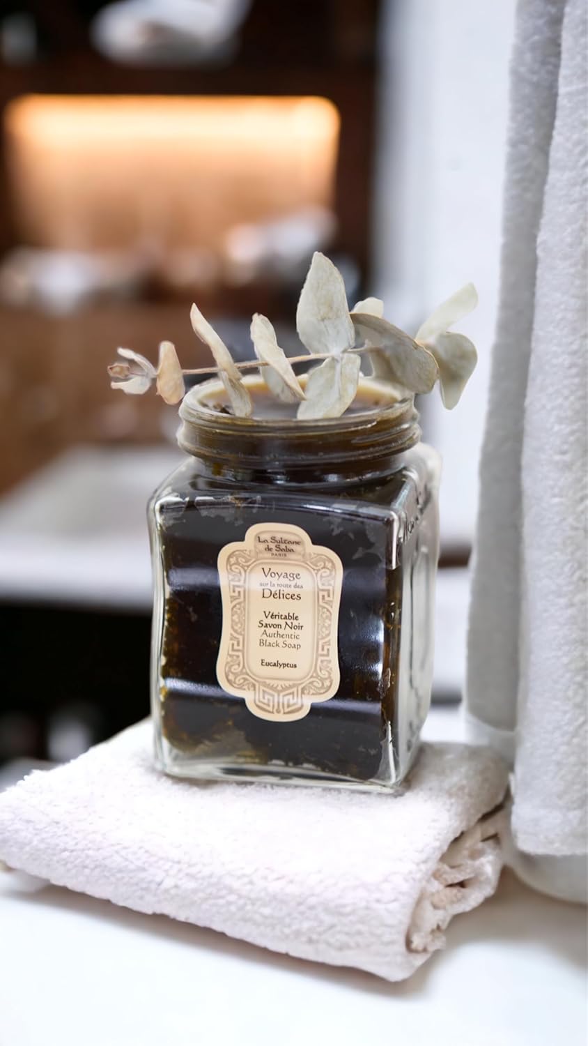 La Sultane de Saba - Black Soap Eucalyptus, 300gr - Traveling on the road of Delights